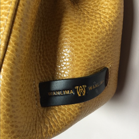 Authentic Wanlima Leather Purse, Yellow - Picture 4 of 5